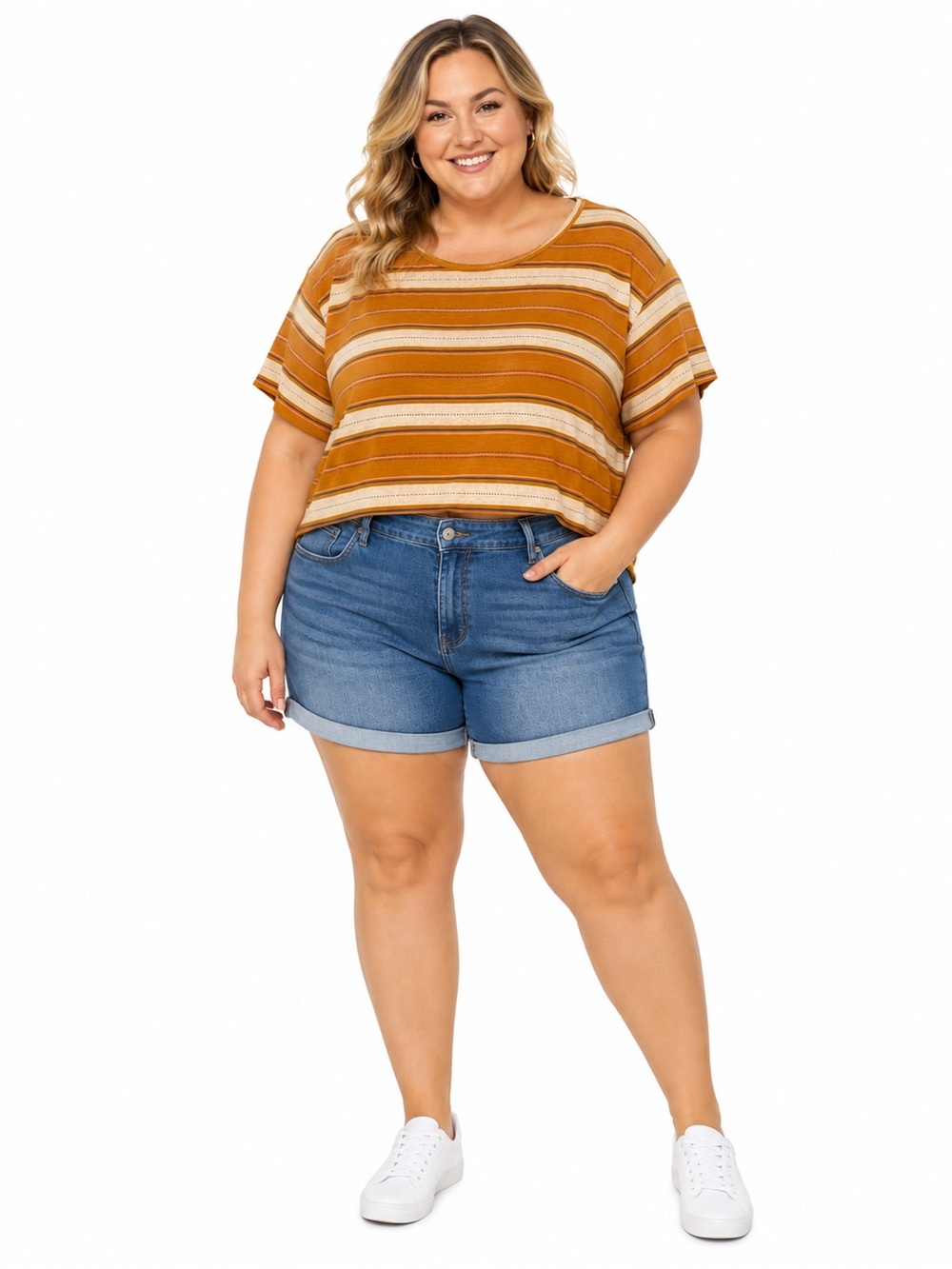 Sonoma The Everyday Tee – Women’s Plus Size 3X Striped Short Sleeve Top